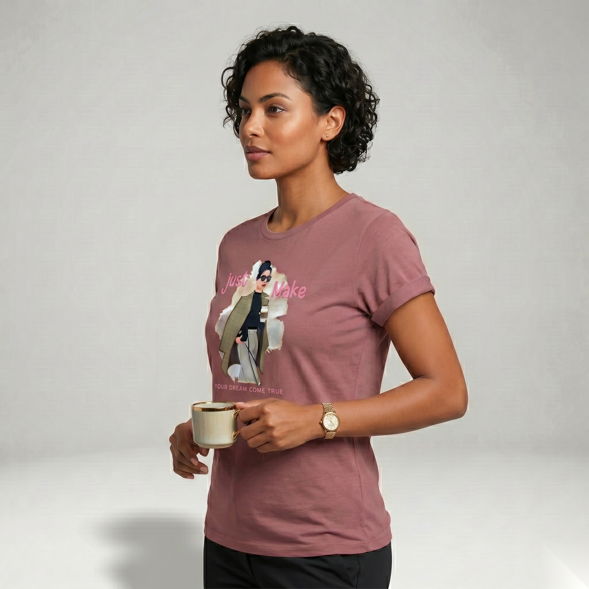 Pink Just Make Your Dream Come True Women's Top