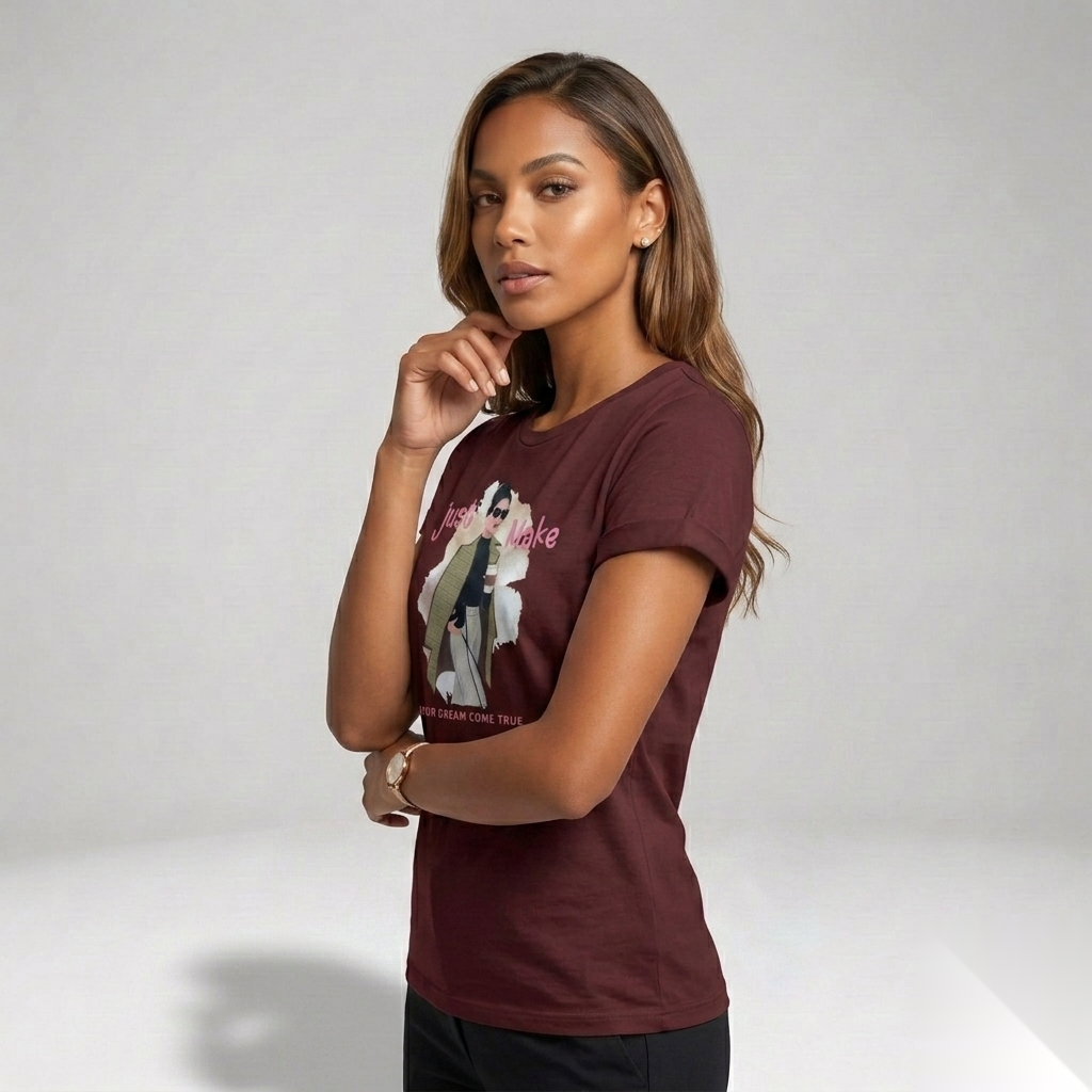 Maroon Just Make Your Dream Come True Women's Top