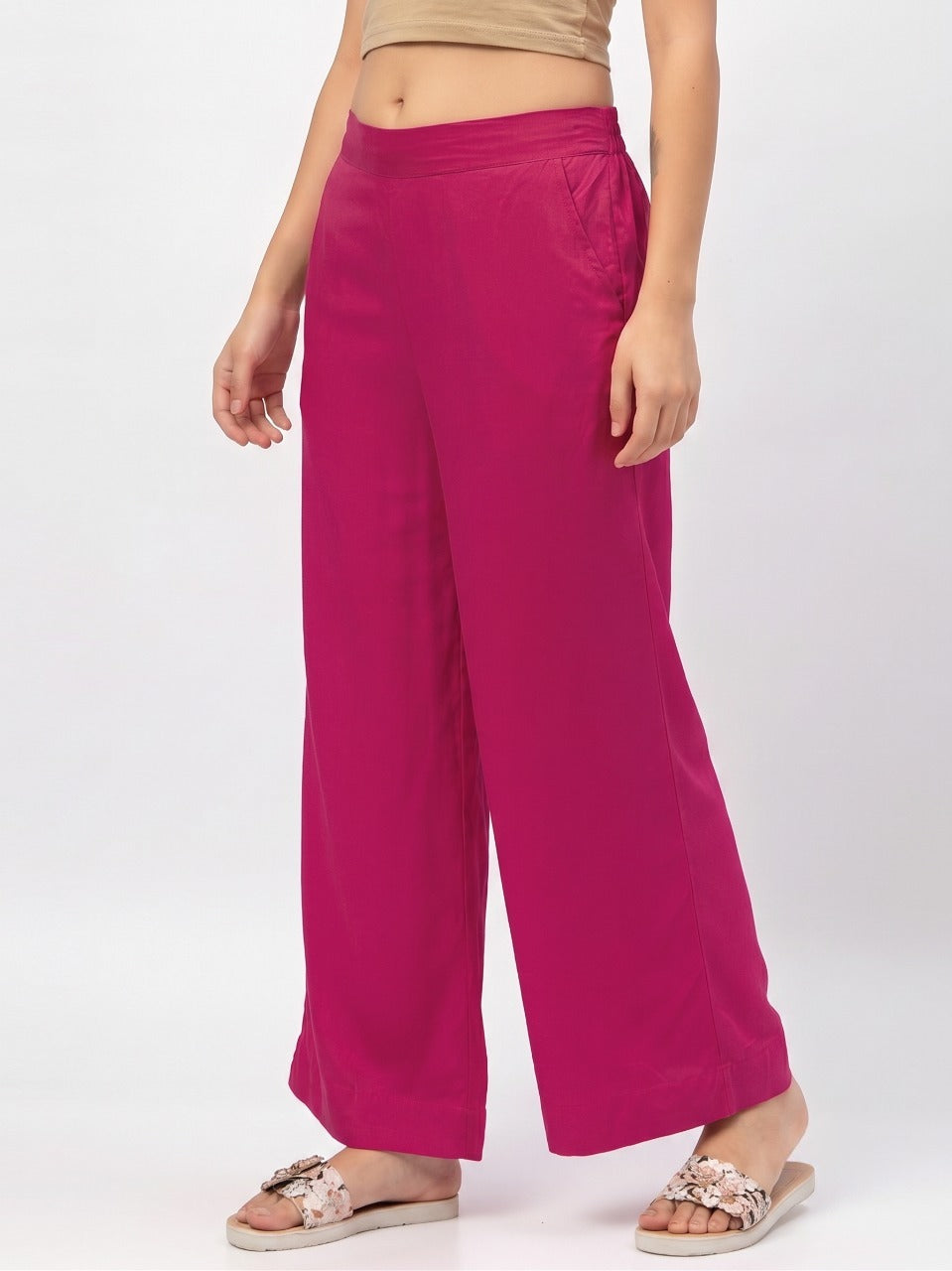 Dark Pink Palazzo Pants