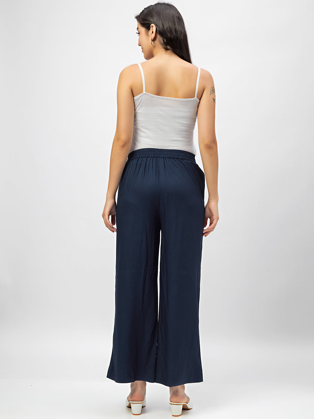 Navy Palazzo Pants