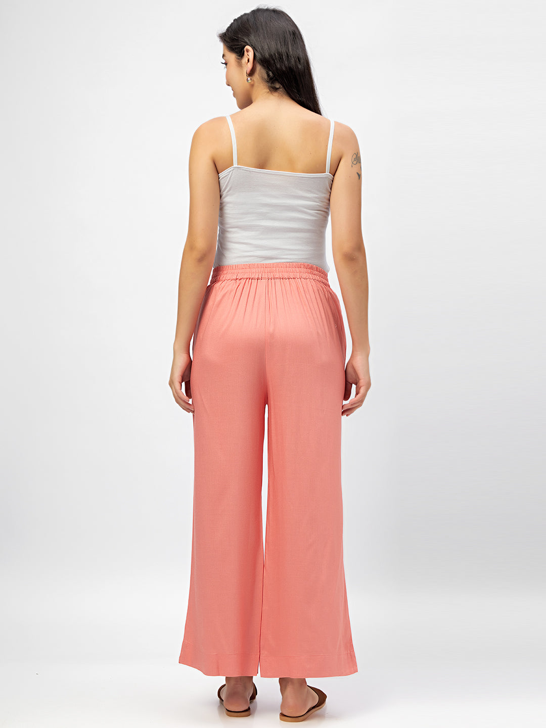 Peach Palazzo Pants