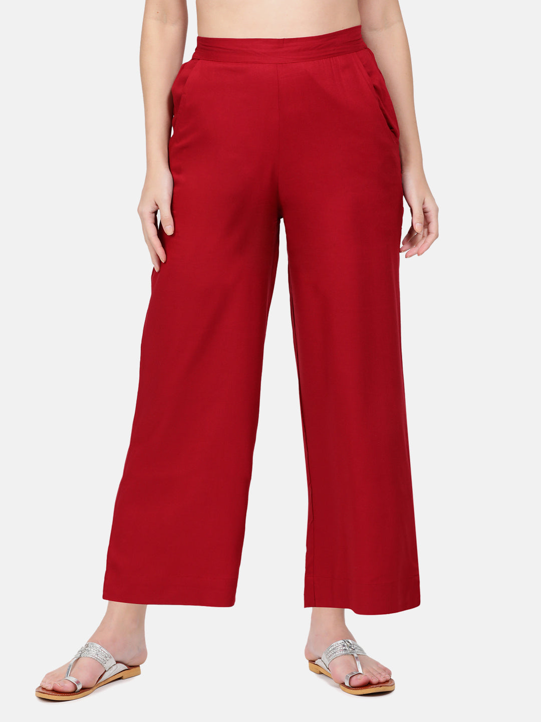 Rich Maroon Palazzo Pants
