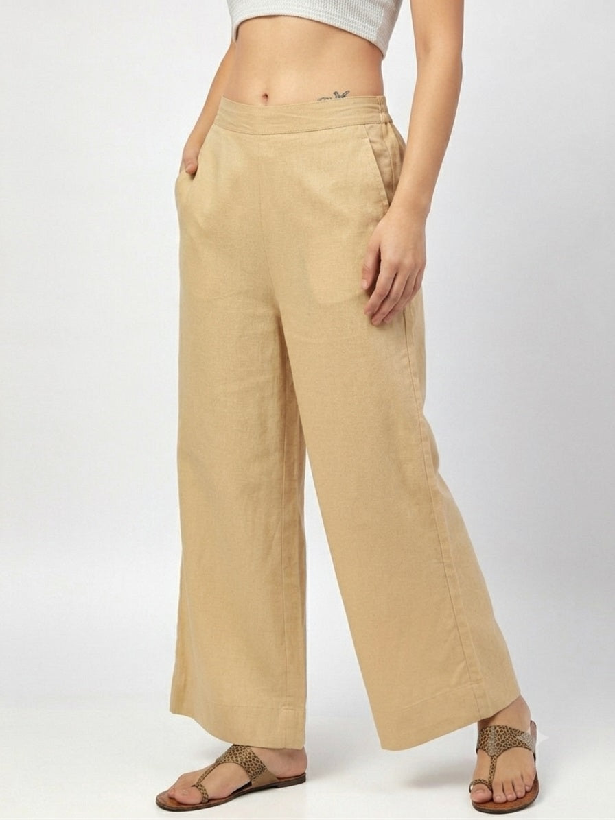 Wheat Palazzo Pants