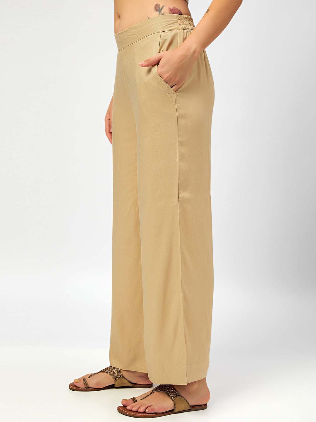 Wheat Palazzo Pants
