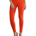Orange Ankle Length Leggings