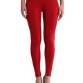 Red Ankle Length Leggings