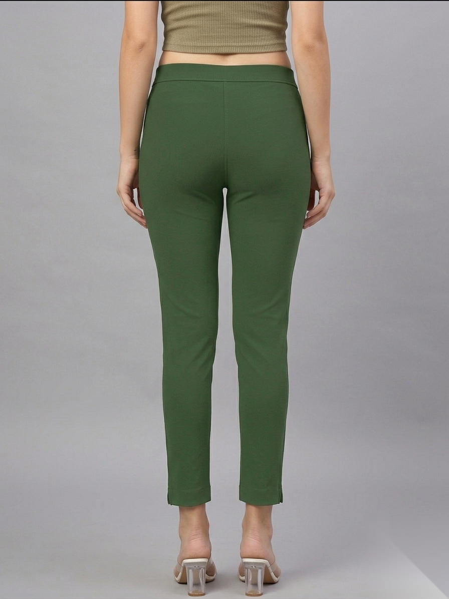 Bottle Green Kurti Pants