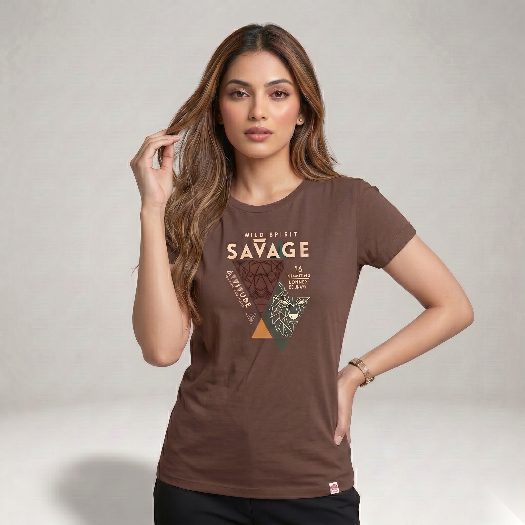 Brown Savage Wild Spirit Women's Top