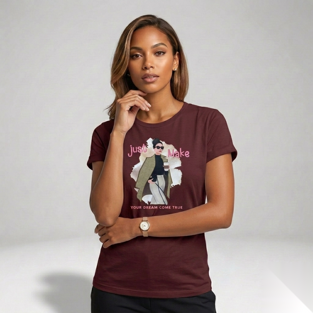 Maroon Just Make Your Dream Come True Women's Top