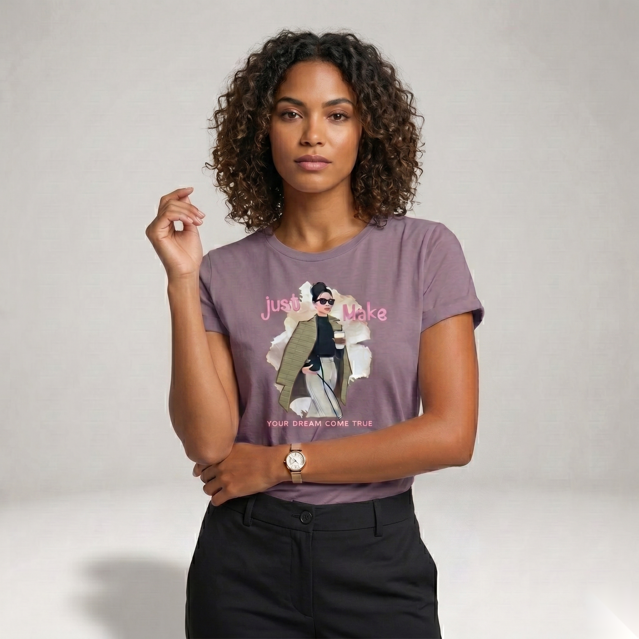 Mauve Just Make Your Dream Come True Women's Top