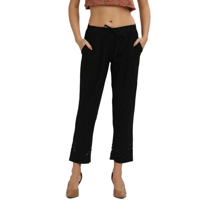 Buy Park Avenue Woman Black Regular Fit Trousers for Women Online  Tata  CLiQ